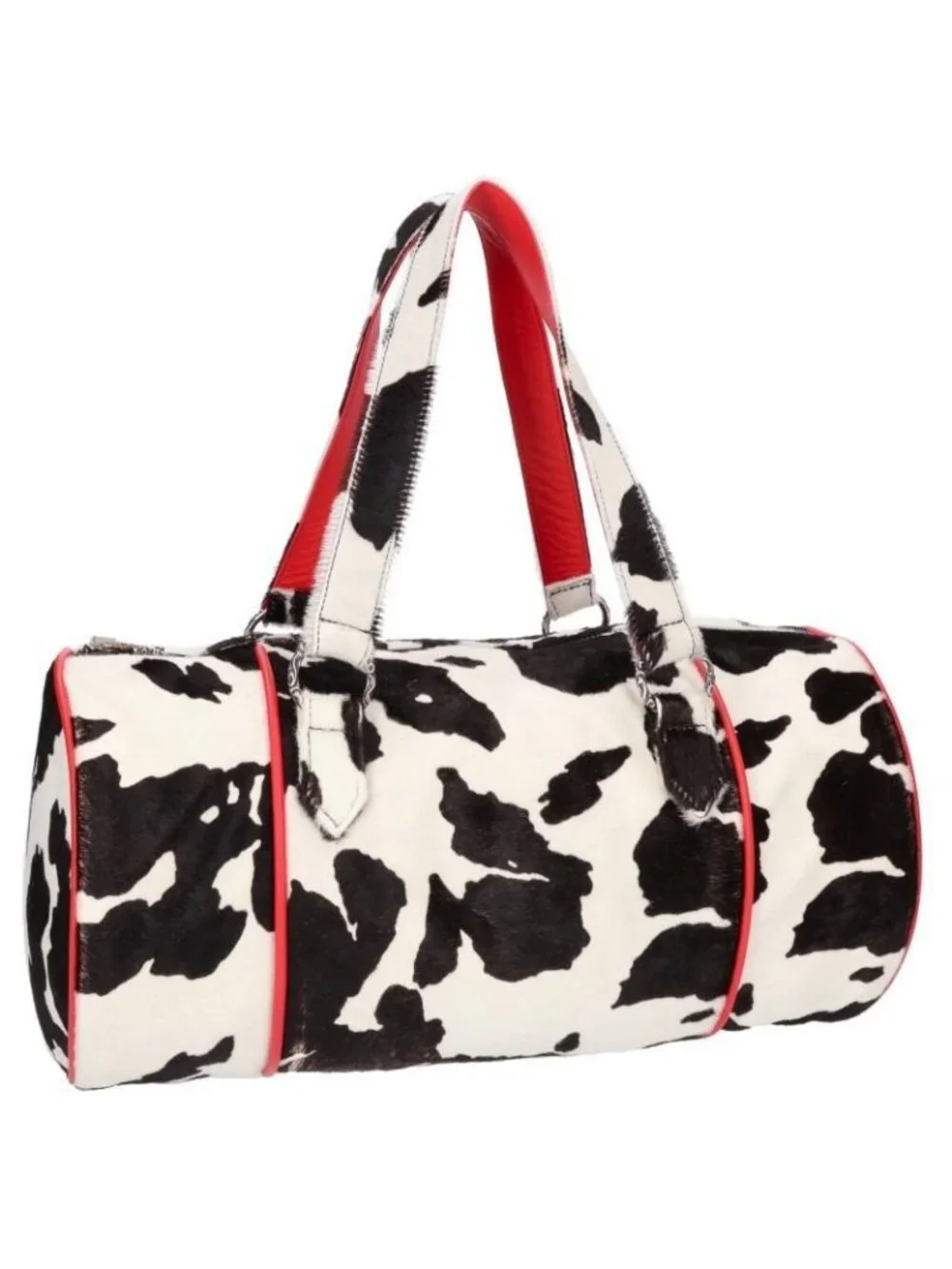 Chrome Hearts Duffle Mini Calf Hair Boston Bag with Cross Patch